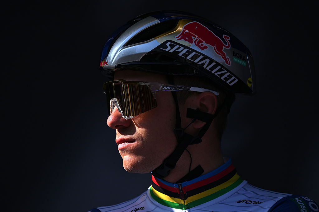 Remco Evenepoel of Belgium and Team Red Bull - BORA - hansgrohe prior to the 112th Liege - Bastogne - Liege 2026