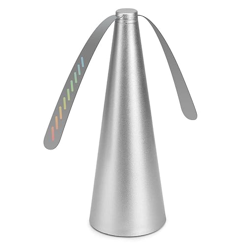 Fly Repellent, Fly Repellent, Fly Repellent Fan, Portable Mosquito Repellent, Fly Repellent, Table Fan, for Table, Patio, Restaurant, Battery Required (1, Silver)