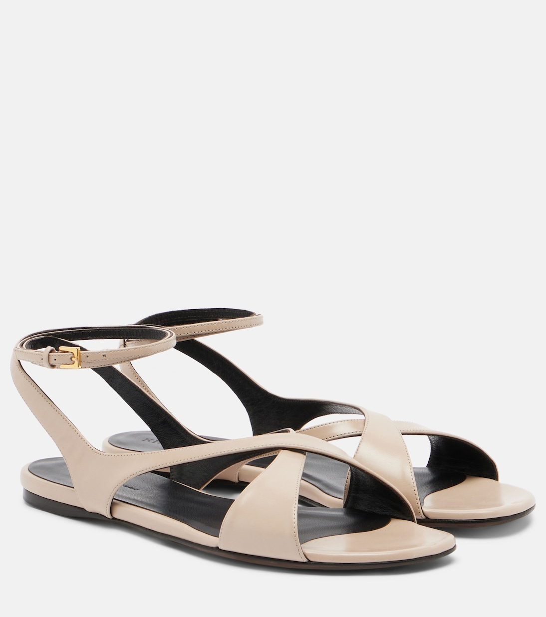Liria Leather Sandals in Beige - Khaite
