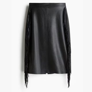 H&M Fringed Coated Skirt