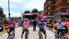The jersey leaders after stage six of the Giro