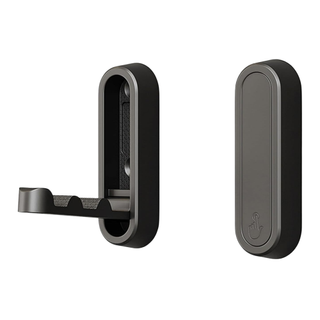 A pair of black foldable wall hooks from Amazon