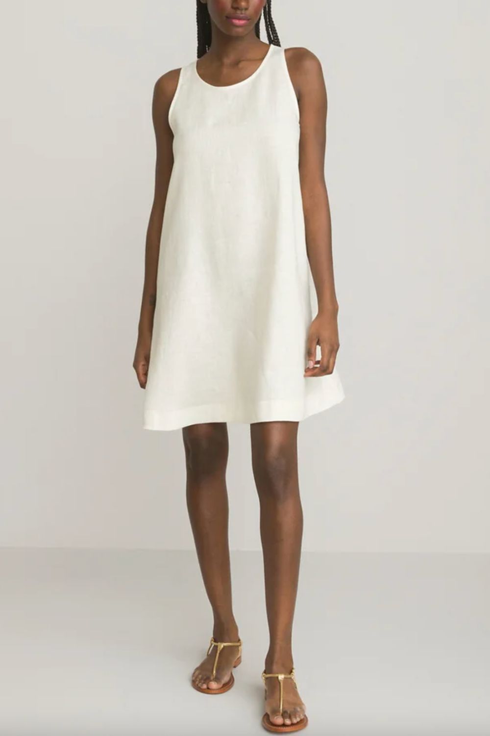 La Redoute Linen Sleeveless Mini Dress