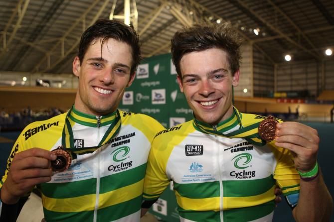 Luke Davison and Alex Edmonson win their gold medals