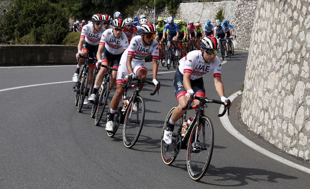 UAE Team Emirates lead the peloton