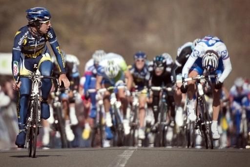 Thomas De Gendt (Vacansoleil) looks back to realize he's won the stage.