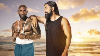VaLentine and Carlos in key art for 90 Day Fiancé: Love in Paradise season 3
