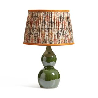 green and orange table lamp
