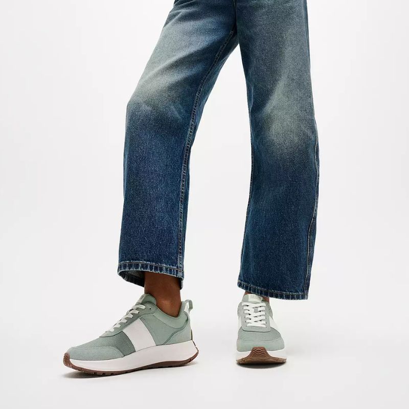 F-Mode Flow Leather Sneakers on model