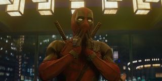 Masked Wade Wilson looking shocked in Deadpool 2