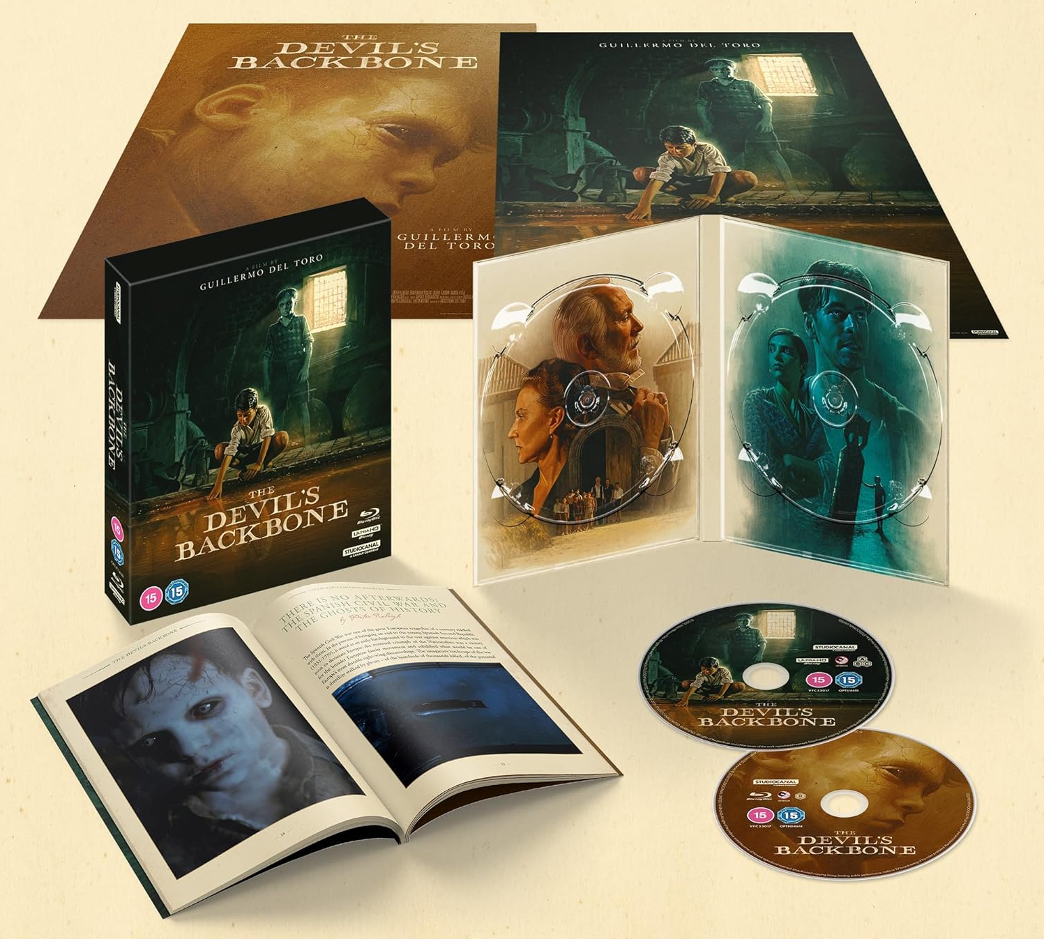 The contents of the Devil's Backbone Collector's Edition.