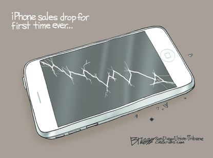 Editorial Cartoon U.S. Apple Sales