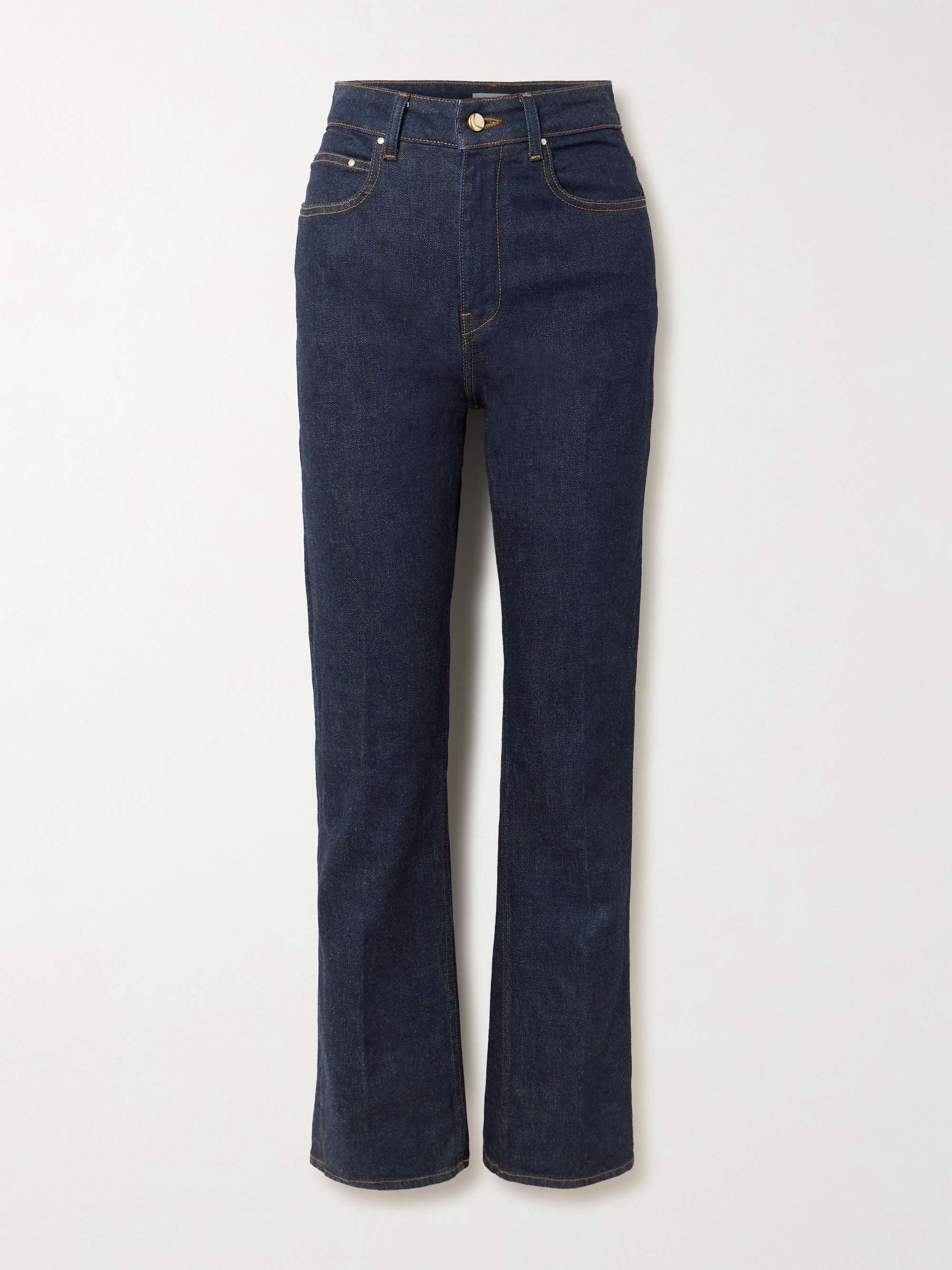 Flex Stretch High-Rise Straight-Leg Jeans