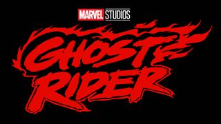 The current logo for Marvel's Ghost Rider movie, with red text set against a black background