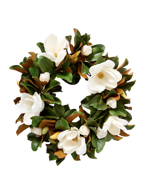 Faux Magnolia Wreath