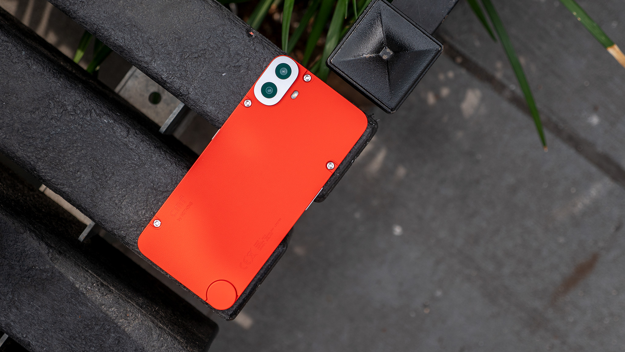 The bright orange colorway of the CMF Phone 1