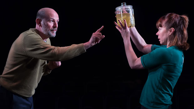 Paul Hickey and Amelia Lowdell in Incognito