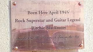 Ritchie Blackmore plaque