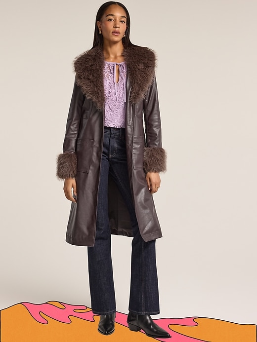 Old Navy X Anna Sui Vegan Leather Coat