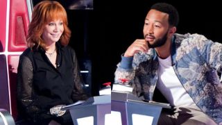 Reba McEntire and John Legend on The Voice.