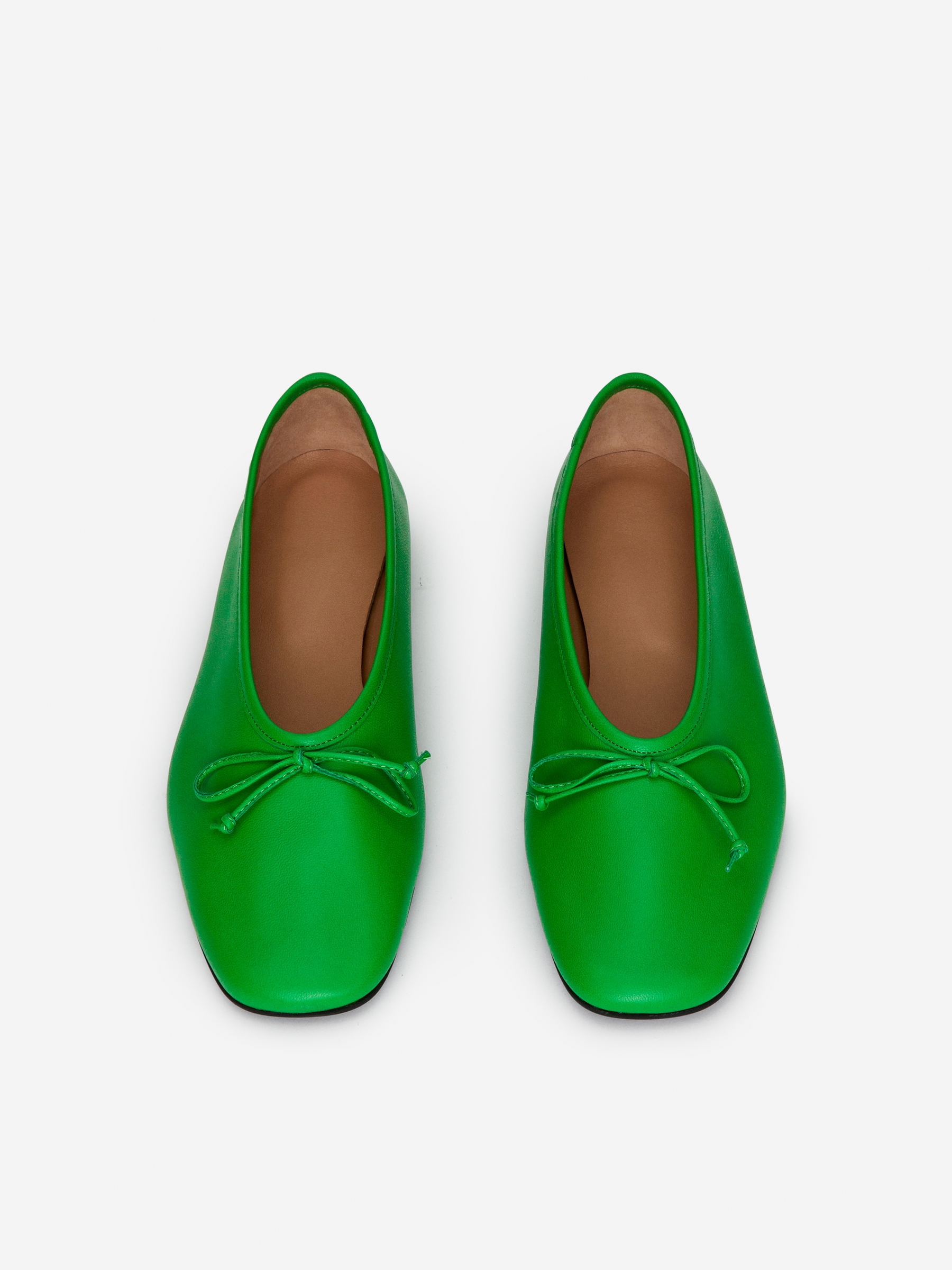 Leather Ballet Flats – Green – Women – Arket Gb