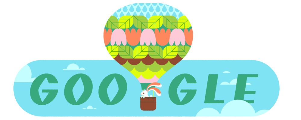 Google's doodle marking the beginning of spring in the Northern Hemisphere on March 19, 2020.
