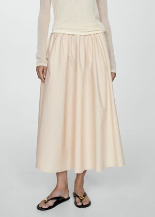 Pleated Midi Skirt