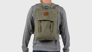 Fjallraven Foldsack No. 1 worn on both shoulders as seen from the back