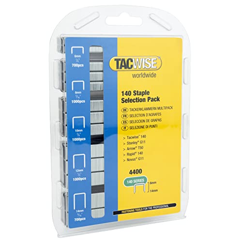 Tacwise 0350 Heavy Duty Galvanised Staples 140/6-14 Mm, Pack of 4400