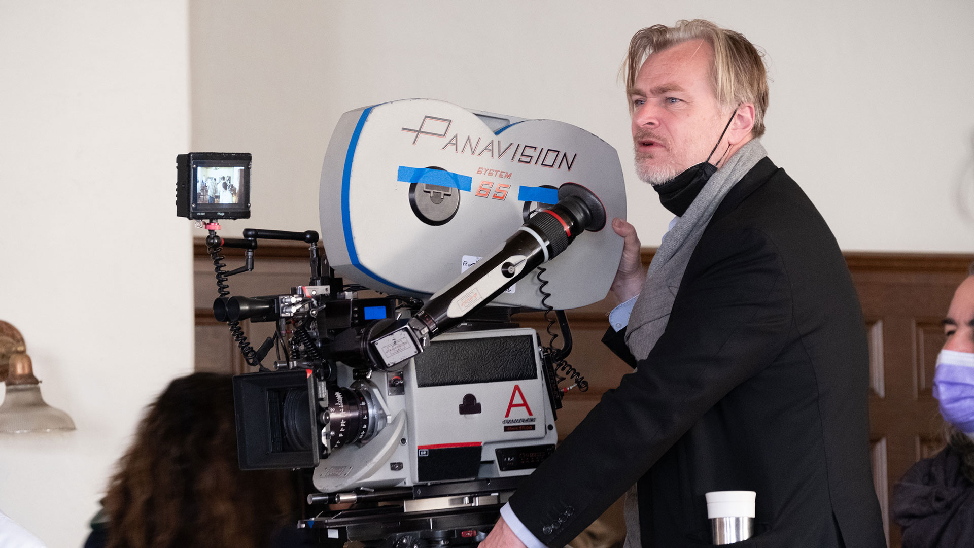 Christopher Nolan en el set de Oppenheimer