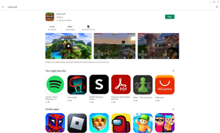 Search for Minecraft in Play Store on Chromebooks