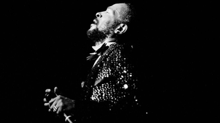 Marvin Gaye performs onstage during the &#039;Sexual Healing&#039; tour at Radio City Music Hall, New York, New York, May 19, 1983. 