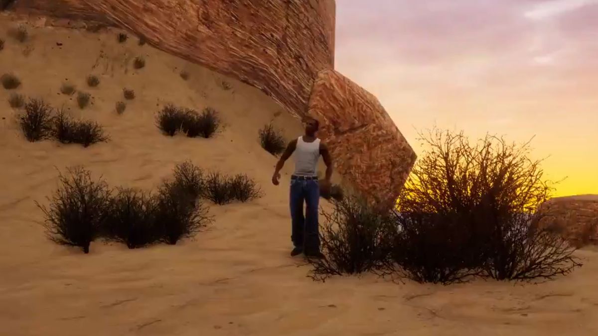 Man in desert