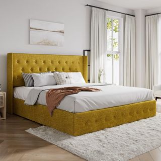 Best queen size bed deals frame with storage