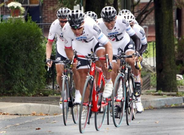 CBC racing team protects Amos Brumble, a former winner of this race.