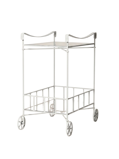 Provence Outdoor Bar Cart - White