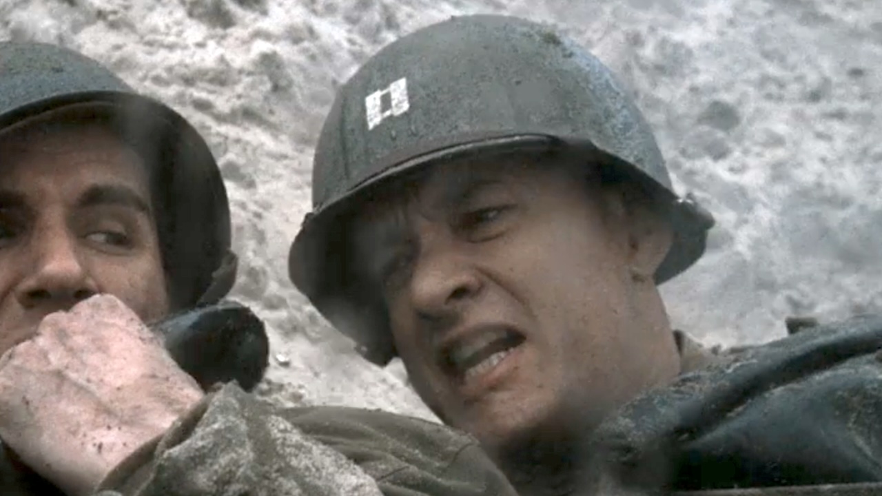 Tom Hanks yelling at the radioman in Saving Private Ryan