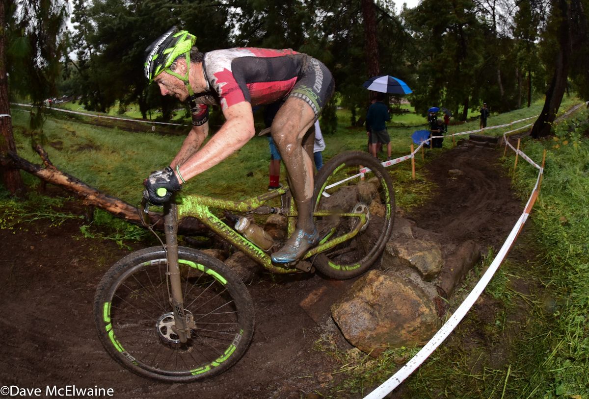 Raphael Gagne (Cannondale 360Fly) riding in third place near the end of lap four