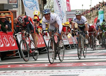 Sanchez throws the bike&hellip;