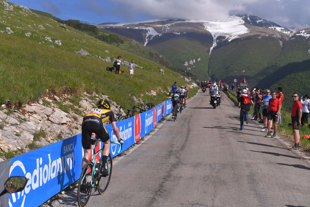 A previous edition of the Giro d'Italia ascends the Blockhaus