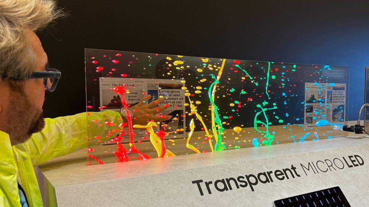 Samsung's world-first transparent micro-LED display is at CES, and it's  like a hologram