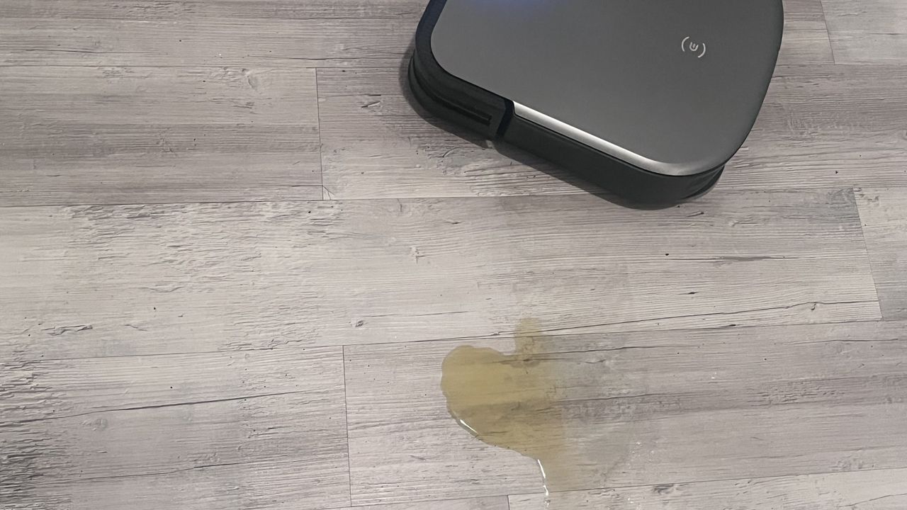 The DEEBOT X2 OMNI robot vacuum cleaner and mop isn't the best at cleaning up liquids either