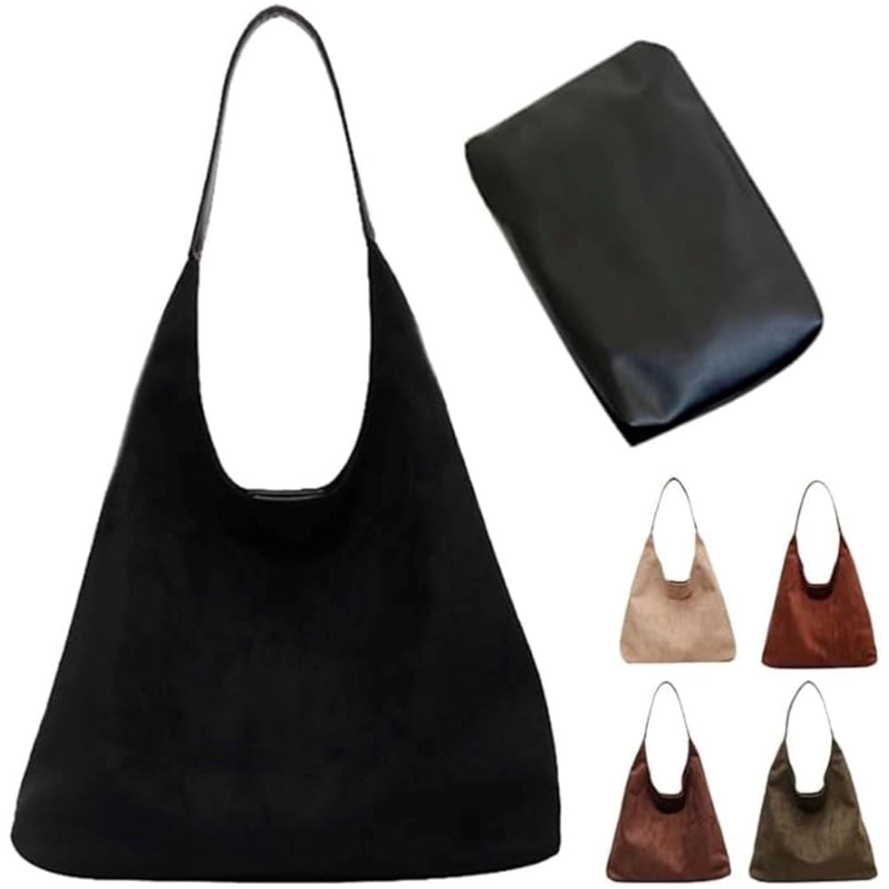 Gocvo, Gocvo Purses and Handbags for Women, Slouchy Bag With Retro Faux | Black