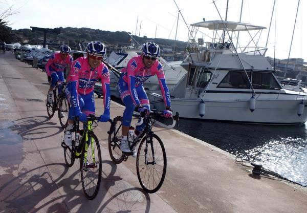 Damiano Cunego (Lampre-ISD) was in confident mood before the start.