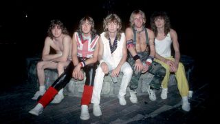 Def Leppard backstage in 1983