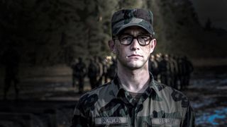 Soldier, Eyewear, Military uniform, Military camouflage, Military person, Glasses, People, Sleeve, Cap, Army,