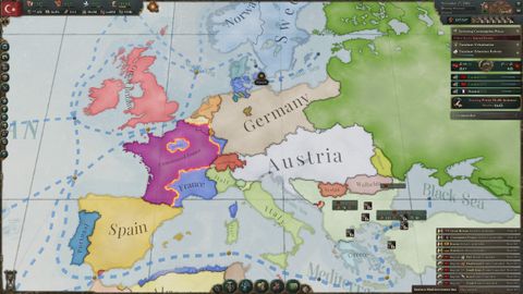 Victoria 3 map of Europe