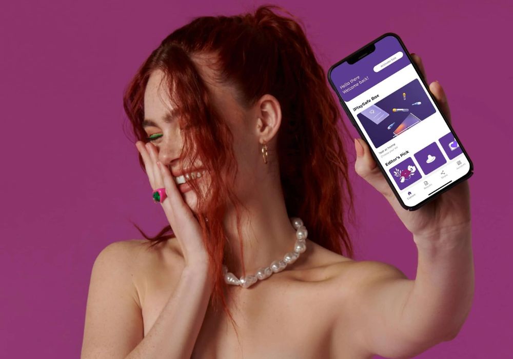 A product shot of the iPlaysafe sex app