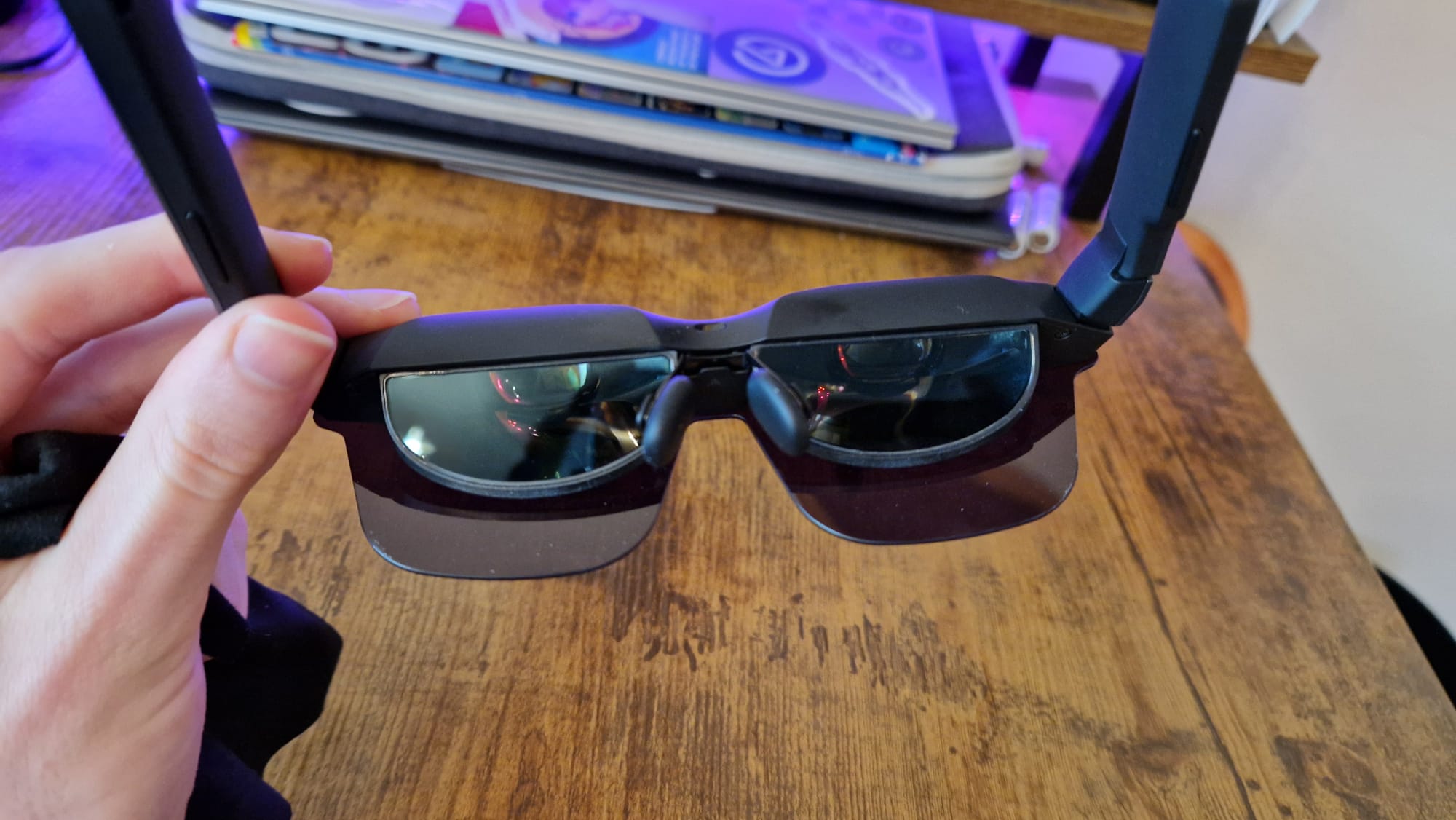 The inner lenses of the RayNeo Air 2 XR glasses