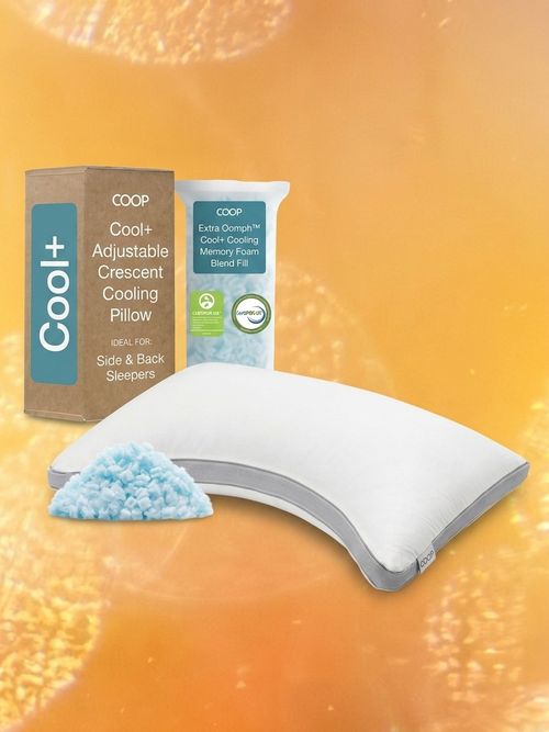 Coop Home Goods Cool+ Crescent Adjustable Pillow